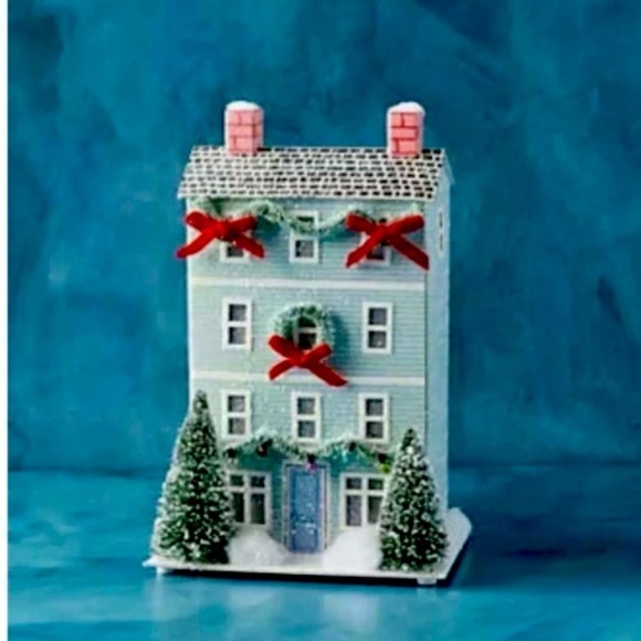 Anthropologie Other - Anthropologie George & Viv Light Up Holiday Village House Green Townhouse